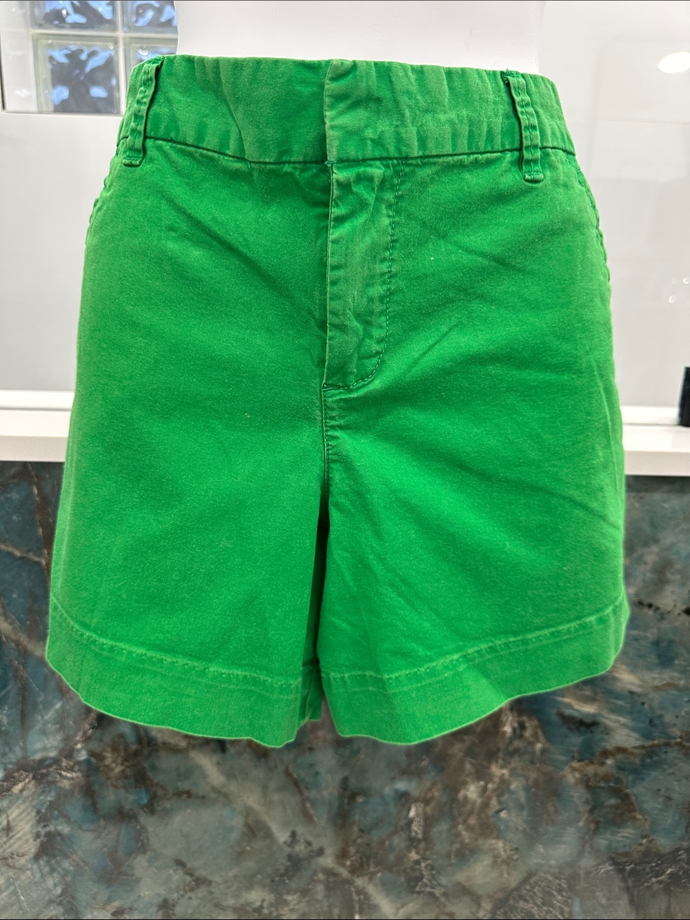 Calvin Klein Jeans Green Flat-Front women’s Shorts